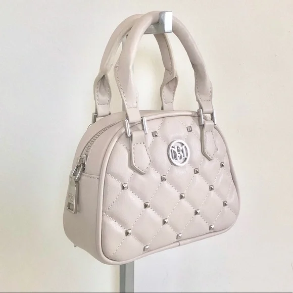 Badgley Mischka Quilted Crossbody Mini Bag with Silver-Tone Studs - Picture 3 of 16